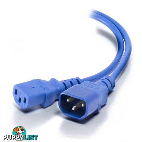 Alogic MF-C13C14-1.5-BLU 1.5m IEC C13 to IEC C14 Computer Power Extension Cord Male to Female BLUE - Alogic - 9350784007360 - MF-C13C14-1.5-BLU