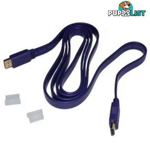 Flat HDMI 5M High Speed Cable Dark Blue Color with Gold Plate 5MHDMIFDB - Generic - 6940592209037 - 5MHDMIFDB