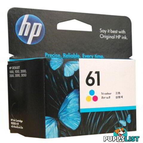 HP CH562WA-2 61 Tri-Color Inkjet Print Cartridge - HP - 884962826850 - CH562WA