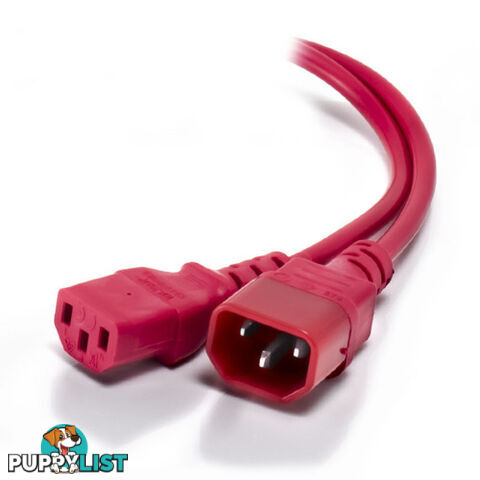 Alogic MF-C13C14-05-RD 5m IEC C13 to IEC C14 Computer Power Extension Cord - Male to Female - Red - Alogic - 9350784015730 - MF-C13C14-05-RD