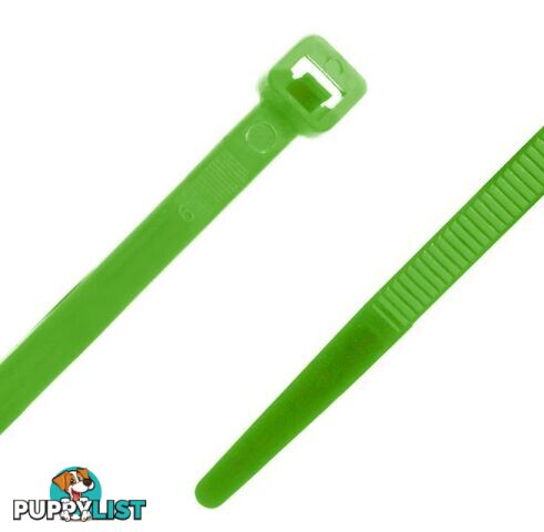 Ty-It NC348GR Nylon Cable Tie Green 300mm x 4.8mm (bag of 100) - Generic - 9350784000248 - NC348GR