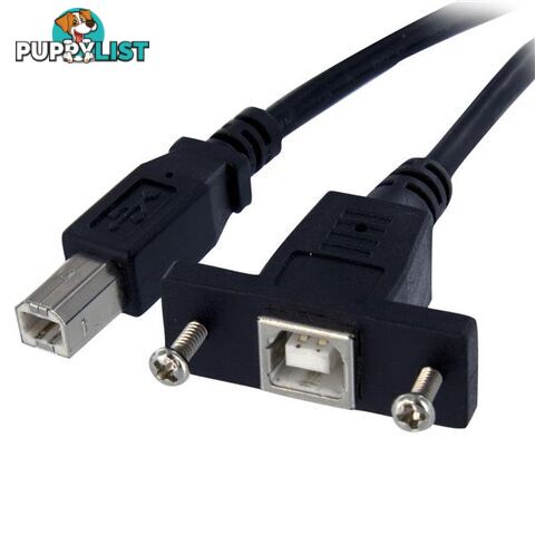 StarTech USBPNLBFBM3 3 ft Panel Mount USB Cable B to B - F/M - StarTech - 065030852128 - USBPNLBFBM3