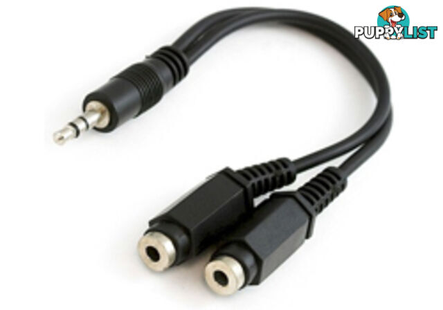 Comsol 35-MFF-10 10cm 3.5mm Stereo Male to 2 x 3.5mm Stereo Female Cable - Comsol - 9332902000972 - 35-MFF-10