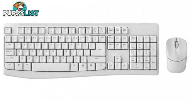 Rapoo X1800PRO-W X1800Pro Wireless Optical Mouse & Keyboard White - Rapoo - 6940056199638 - X1800PRO-W