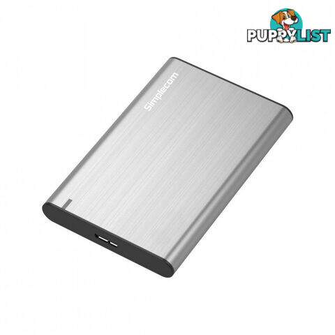 Simplecom SE211-SILVER Aluminium Slim 2.5'' SATA to USB 3.0 HDD Enclosure Silver - Simplecom - 9350414001836 - SE211-SILVER