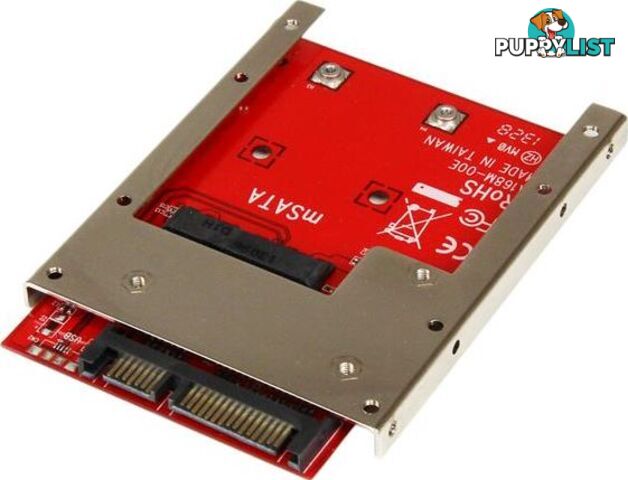 StarTech SAT32MSAT257 mSATA SSD to 2.5IN SATA Adapter Converte - StarTech - 065030855624 - SAT32MSAT257