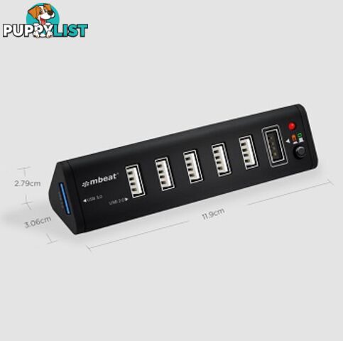 mbeat 7 Port USB Hub with 2.1A Charge Port - MB-HUB716 - Generic - 9346396001193 - MB-HUB716