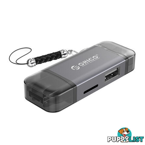 Orico 3CR61 6 in 1 Card Reader, Type C Micro USB, uSB 3.0 Port, TF, SD USB all in one - Orico - 6954301195795 - 3CR61