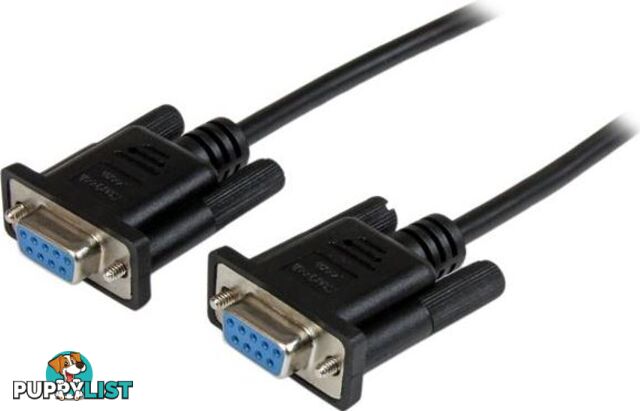 StarTech SCNM9FF2MBK 2m Black DB9 RS232 Null Modem Cable FF - StarTech - 065030859585 - SCNM9FF2MBK