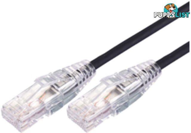 Comsol UTP-.3-C6A-UT-BLK 30cm RJ45 Cat 6A Ultra Thin Patch Cable - Black - Comsol - 9332902017932 - UTP-.3-C6A-UT-BLK