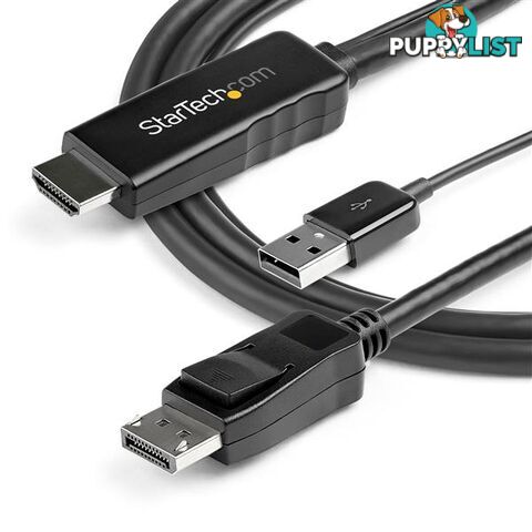 Startech HD2DPMM3M HDMI to DisplayPort AdapterCable 4K - StarTech - 065030885133 - HD2DPMM3M