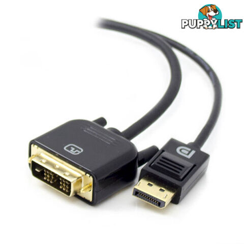 Alogic DP-DVI-05-MM SmartConnect 5m DisplayPort to DVI-D Cable Male to Male - Alogic - 9350784002853 - DP-DVI-05-MM