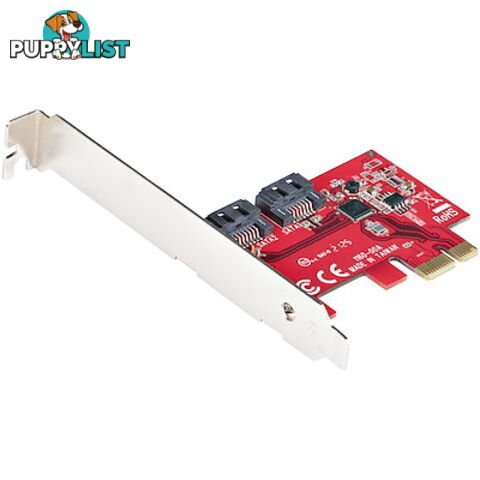 StarTech 2P6G-PCIE-SATA-CARD SATA PCIe Card 2 Ports 6Gbps Non-RAID - StarTech - 065030895545 - 2P6G-PCIE-SATA-CARD