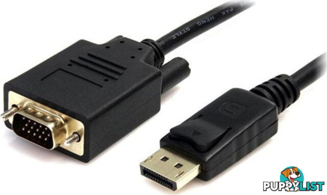 StarTech DP2VGAMM3B 3ft DisplayPort DP to VGA Adapter - StarTech - 065030852456 - DP2VGAMM3B