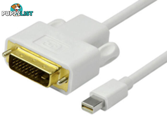 Comsol MD-DVI-010 1M Mini DisplayPort Male to DVI-D Single Link Male Cable - Comsol - 9332902016409 - MD-DVI-010