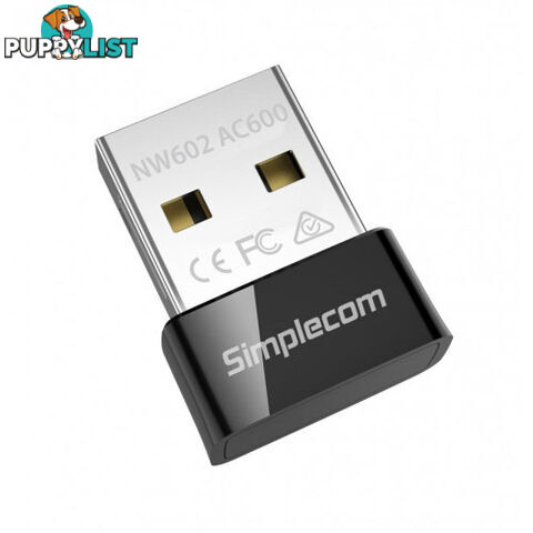 Simplecom NW602 AC600  Dual Band USB WiFi Wireless  Adapter - Simplecom - 9350414001799 - NW602