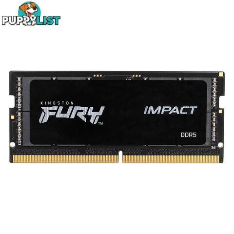 Kingston KF548S38IB-16 FURY Impact Black 16GB (1x16GB) DDR5 4800Mhz CL38 SODIMM Notebook RAM - Kingston - 740617326154 - KF548S38IB-16