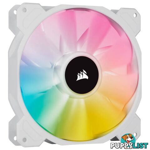 Corsair CO-9050136-WW White SP120 RGB ELITE 120mm RGB LED PWM Fan with AirGuide Single Pack - Corsair - 840006637769 - CO-9050136-WW