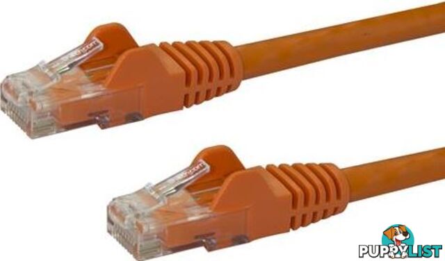 StarTech N6PATC50CMOR 0.5m Orange Snagless Cat6 Patch Cable - StarTech - 065030867641 - N6PATC50CMOR