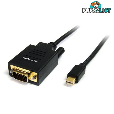 StarTech MDP2VGAMM6B MDP2VGAMM6 1.8m Mini DisplayPort MDP to VGA Adapter Black - StarTech - 065030840286 - MDP2VGAMM6B