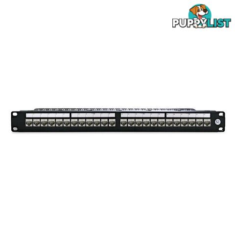 Serveredge C6A-PP24ULC-CUP-SH 24 Port Shielded Cat6A 10 Gigabit Patch Panel with Couplers - Serveredge - 9352399003256 - C6A-PP24ULC-CUP-SH