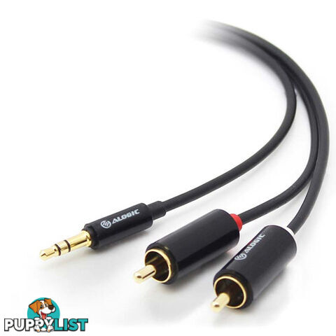 Alogic AD-SPL-10 AD-SPL-10 Premium 10m 3.5mm Stereo Audio to 2 x RCA 1 Male to 2 Male - Alogic - 9319126903913 - AD-SPL-10