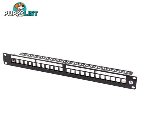 Serveredge PP24ULC-SH 24 Port Unloaded Shielded CAT5E CAT6 CAT6A Patch Panel Frame - Serveredge - 9352399002785 - PP24ULC-SH