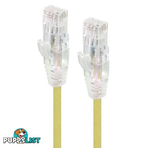 Alogic C6S-0.30YEL 0.30m Yellow Ultra Slim Cat6 Network Cable UTP 28AWG - Alogic - 9350784011176 - C6S-0.30YEL