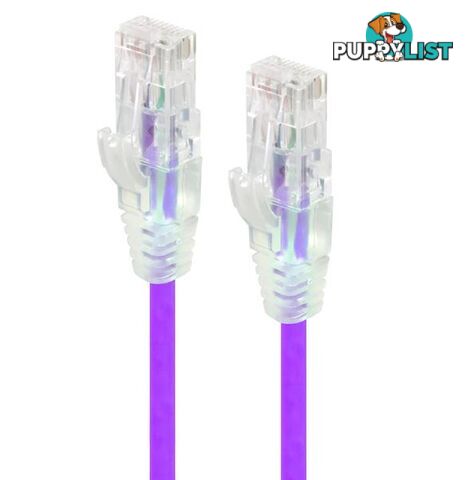 Alogic C6S-05PUR 5m Purple Ultra Slim Cat6 Network Cable UTP 28AWG - Alogic - 9350784011589 - C6S-05PUR