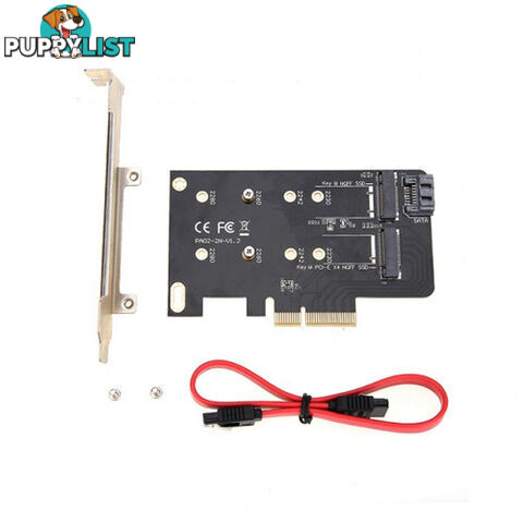 Simplecom EC412 Dual M.2 (B Key and M Key) to PCI-E x4 and SATA 6G Expansion Card - Simplecom - 9350414001058 - EC412