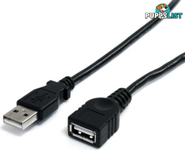 StarTech USBEXTAA6BK 6 ft Black USB Extension Cable A to A - StarTech - 065030840811 - USBEXTAA6BK