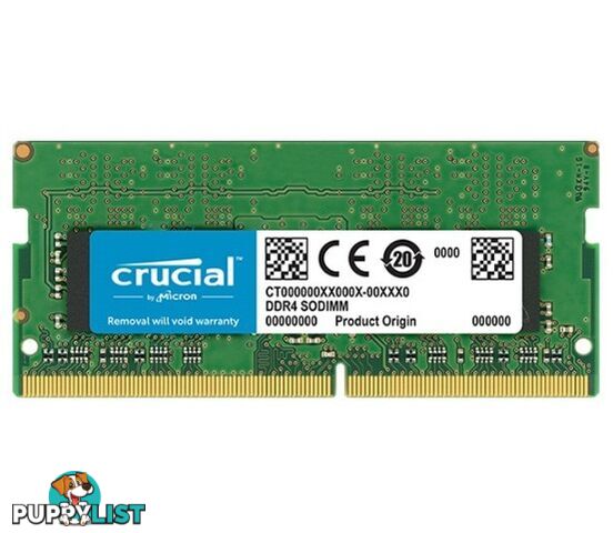 Crucial CT16G4SFS832A 16GB (1x16GB) DDR4 SODIMM 3200MHz Laptop Memory - Crucial - 649528822895 - CT16G4SFS832A