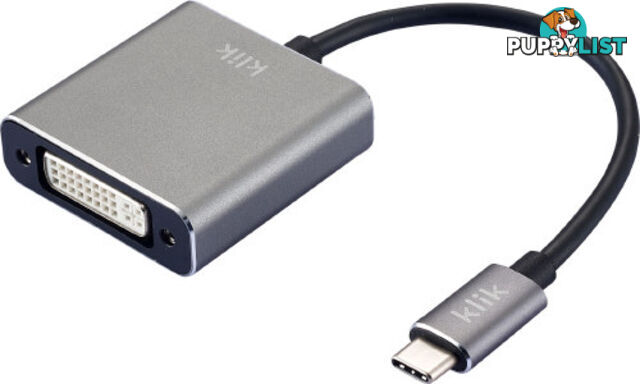 Klik KCDVAD USB Type-C Male to DVI Female Adapter - Comsol - 9332902018663 - KCDVAD