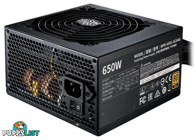 Cooler Master MPE-6501-ACAAG-AU MWE V2 650W 80+ Gold ATX Power Supply - Cooler Master - 884102078286 - MPE-6501-ACAAG-AU