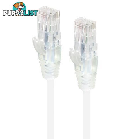 Alogic C6S-0.30WHT 0.30m White Ultra Slim Cat6 Network Cable UTP 28AWG - Alogic - 9350784011312 - C6S-0.30WHT