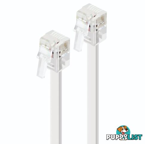 Alogic RJ12-20 20m RJ12 Telephone Cables/6P6C Male to Male - Alogic - 9350784015198 - RJ12-20