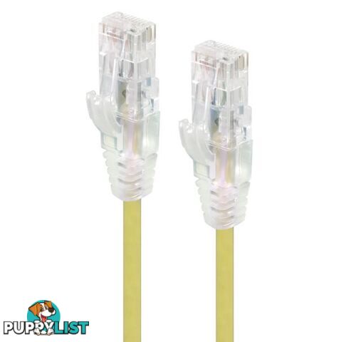 Alogic C6S-05YEL 5m Yellow Ultra Slim Cat6 Network Cable UTP 28AWG - Alogic - 9350784011237 - C6S-05YEL