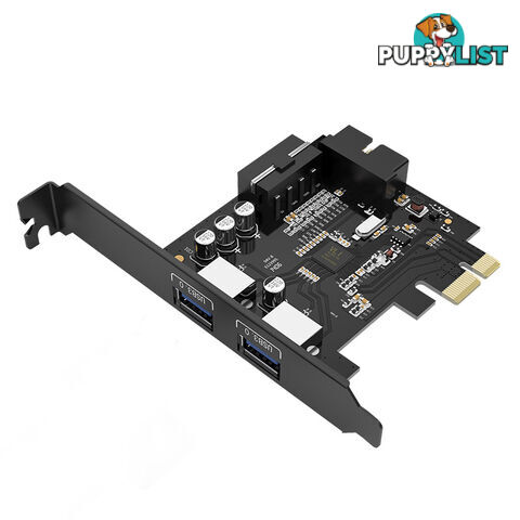 ORICO PVU3-2O2I 2 Port USB3.0 PCI-E Expansion Card with 1 * 19 Pin Slot - Orico - 605380229098 - PVU3-2O2I