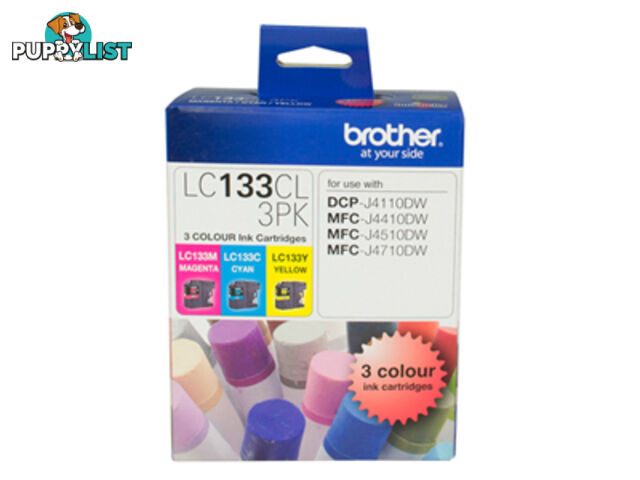 Brother LC133CL3PK / LC133 CMY Colour Pack up to 600 pages - Brother - 4977766715416 - LC133CL3PK