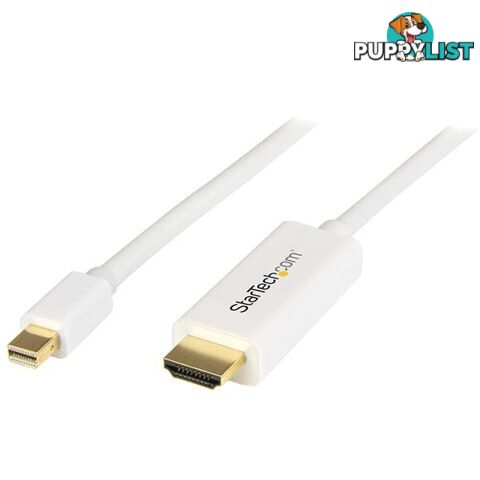 StarTech MDP2HDMM2MW 6 ft mDP to HDMI converter cable - White - StarTech - 065030861175 - MDP2HDMM2MW