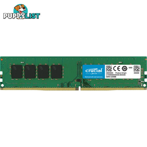 Crucial CT32G4DFD832A 32GB (1x32GB) DDR4 UDIMM 3200MHz CL22 1.2V Dual Ranked Desktop PC Memory - Crucial - 0649528822475 - CT32G4DFD832A