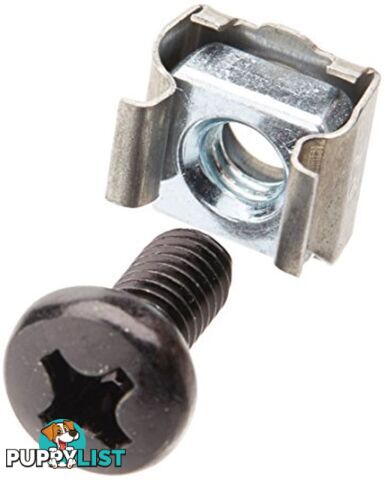 Astrotek ATP-M6SCREW10 M6 Cage Nuts & Screws Black Color Oxide Finish Phillips Drive Length Fully Threaded 10-Pack - Astrotek - 9320101305844 - ATP-M6SCREW10