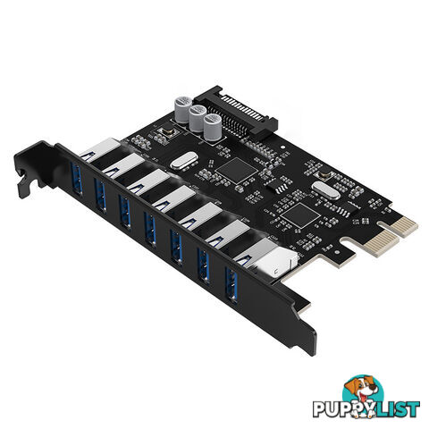 Orico PVU3-7U-V1 7 Port USB 3.0 Dual Chip PCI-E Expansion Card - Orico - 6954301167495 - PVU3-7U-V1