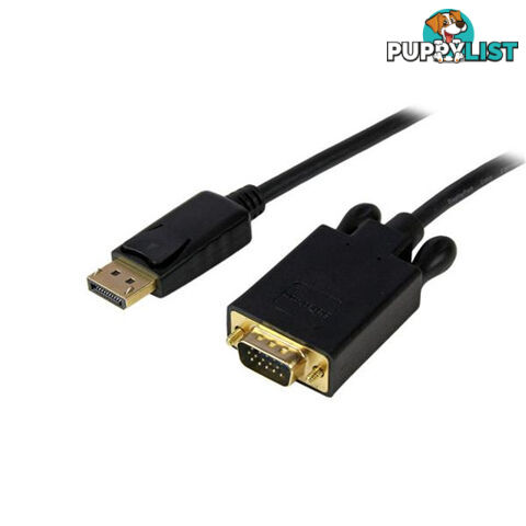 StarTech DP2VGAMM6B 6ft DisplayPort DP to VGA Adapter - StarTech - 065030852463 - DP2VGAMM6B