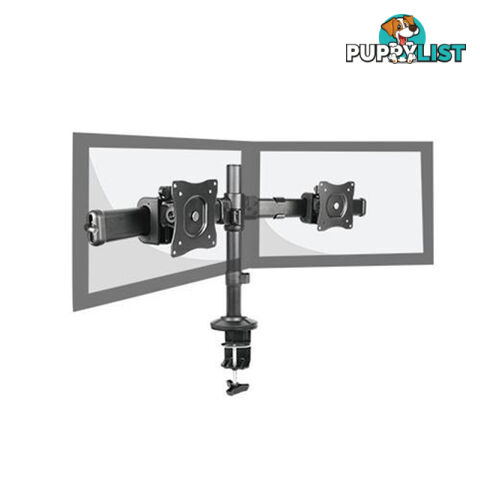 Brateck LDT06-C02 Dual Monitor Arm with Desk Clamp VESA 75/100mm Up to 27" - Brateck - 9341756003404 - LDT06-C02