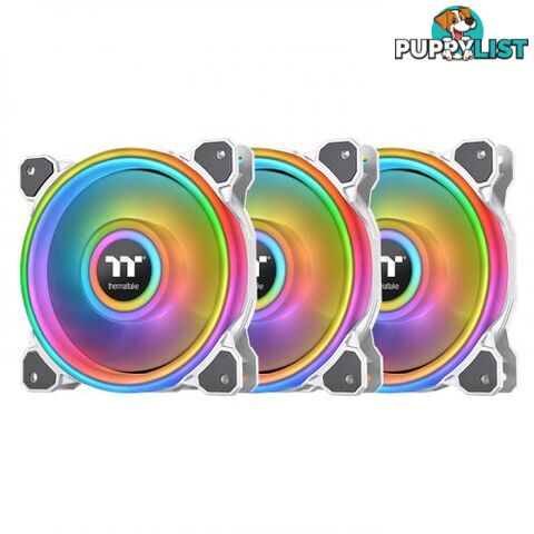 Thermaltake CL-F100-PL12SW-A Riing Quad 12 RGB Radiator Fan TT Premium Edition 3 Pack White - Thermaltake - 4713227523349 - CL-F100-PL12SW-A