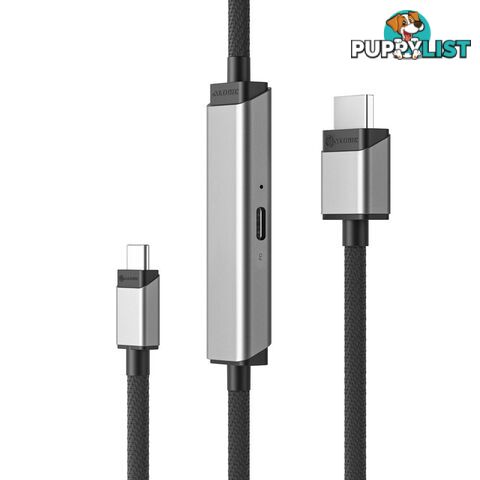 ALOGIC ULCHDPD01-SGR Ultra USB-C to HDMI with 100W PD Cable Male to Male 1m - Alogic - 9350784024169 - ULCHDPD01-SGR