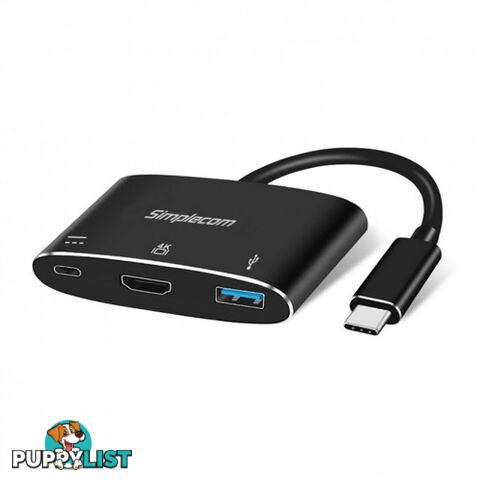 Simplecom DA310 USB3.1 Type C to HDMI USB3.0 Adapter with PD Charging - Simplecom - 9350414001553 - DA310