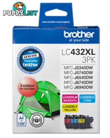 Brother LC-432XL-3PKS LC432XLPK3 COLOUR VALUE PACK - Brother - 4977766816168 - LC-432XL-3PKS