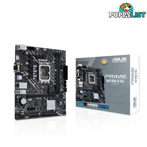 ASUS PRIME H610M-D D4-CSM Intel LGA 1700 DDR4 mATX Motherboard - ASUS - 4711081540519 - PRIME H610M-D D4-CSM